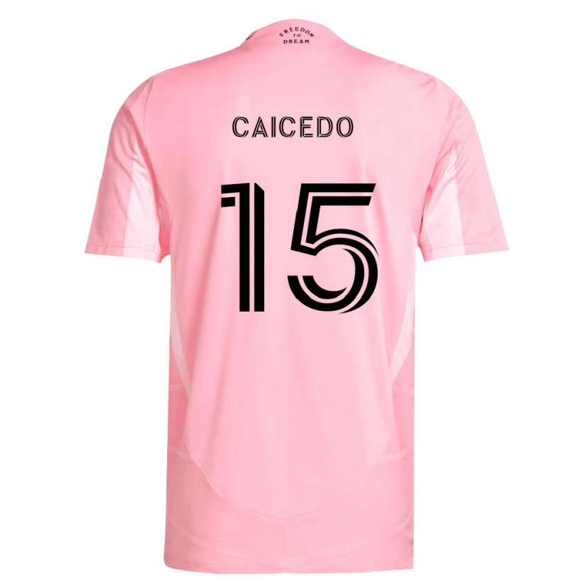 Danxen Kid Fricio Caicedo #15 Pink Black Home Jersey 2026/27 T-Shirt