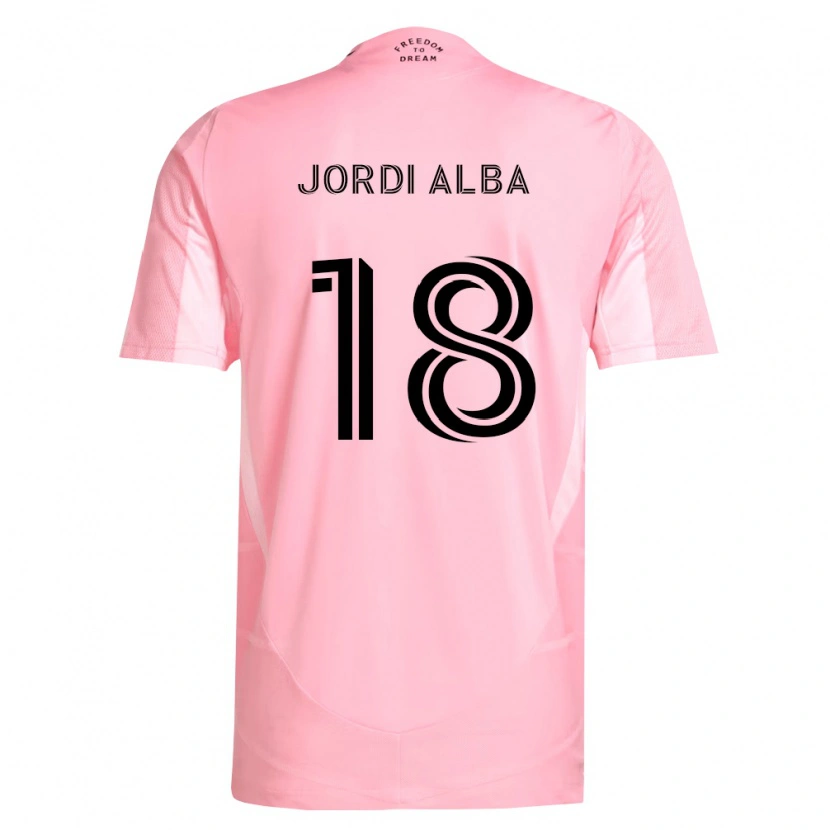 Danxen Kid Jordi Alba #18 Pink Black Home Jersey 2026/27 T-Shirt