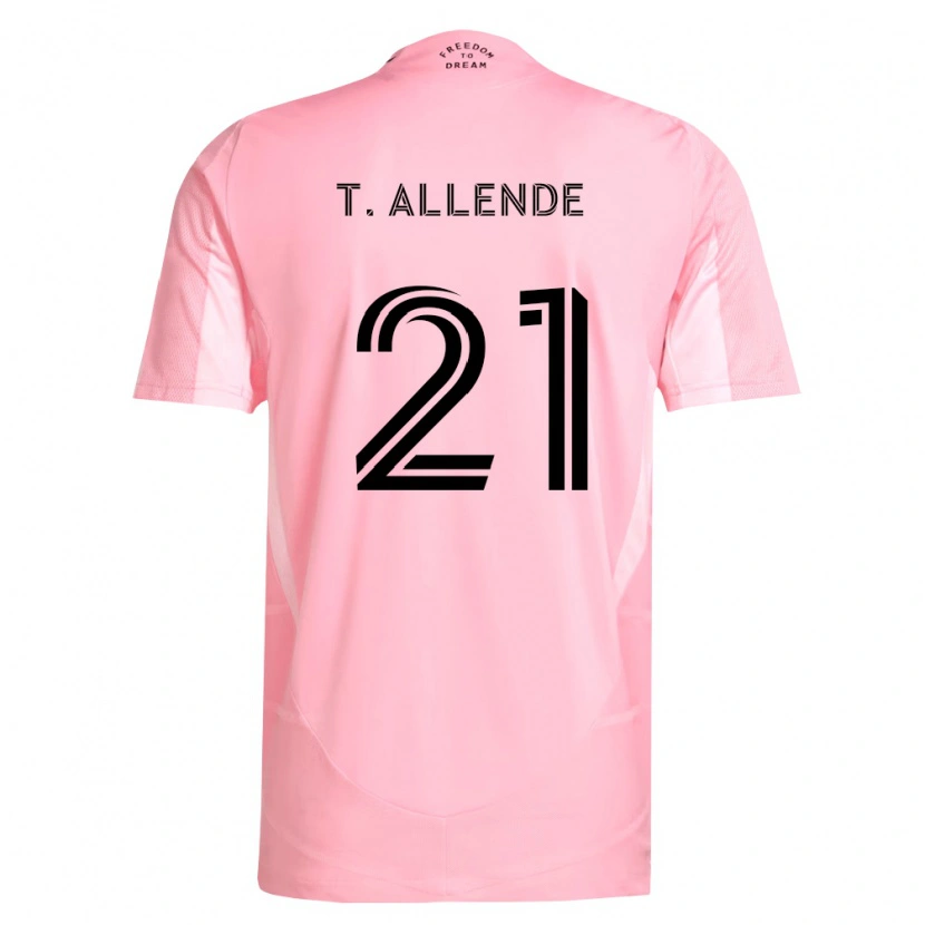 Danxen Kid Tadeo Allende #21 Pink Black Home Jersey 2026/27 T-Shirt