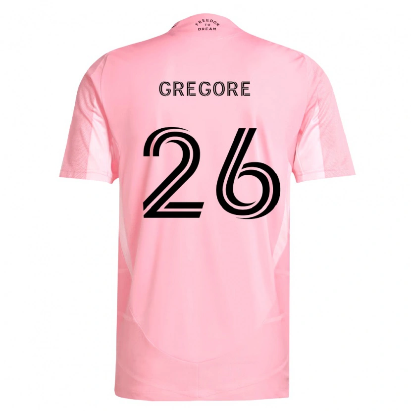 Danxen Kid Gregore #26 Pink Black Home Jersey 2026/27 T-Shirt