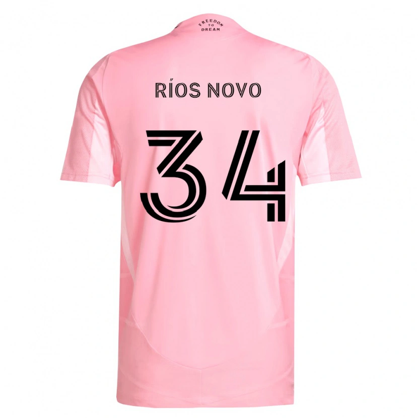 Danxen Kid Rocco Ríos Novo #34 Pink Black Home Jersey 2026/27 T-Shirt