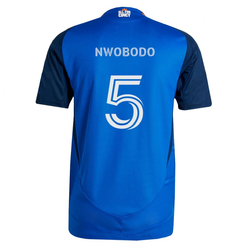 Danxen Kid Obinna Nwobodo #5 Royal Blue Orange Home Jersey 2026/27 T-Shirt