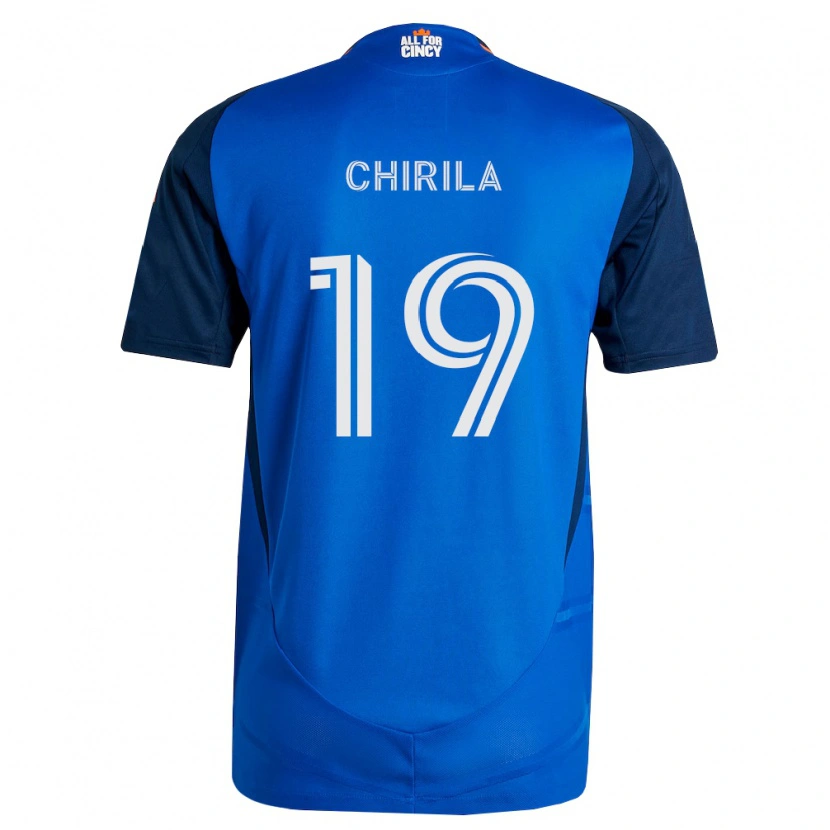 Danxen Kid Ștefan Chirilă #19 Royal Blue Orange Home Jersey 2026/27 T-Shirt