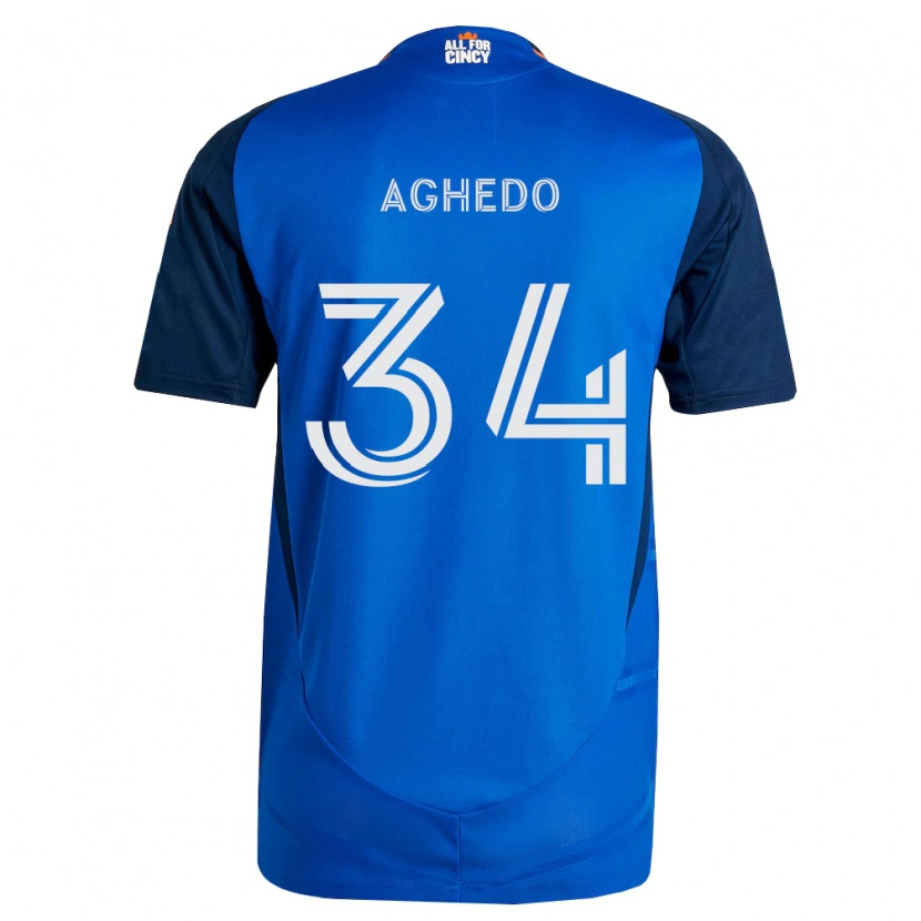Danxen Kid London Aghedo #34 Royal Blue Orange Home Jersey 2026/27 T-Shirt