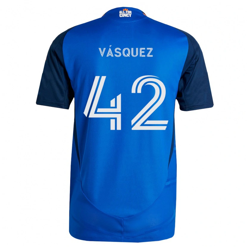 Danxen Kid Mathías Vásquez #42 Royal Blue Orange Home Jersey 2026/27 T-Shirt