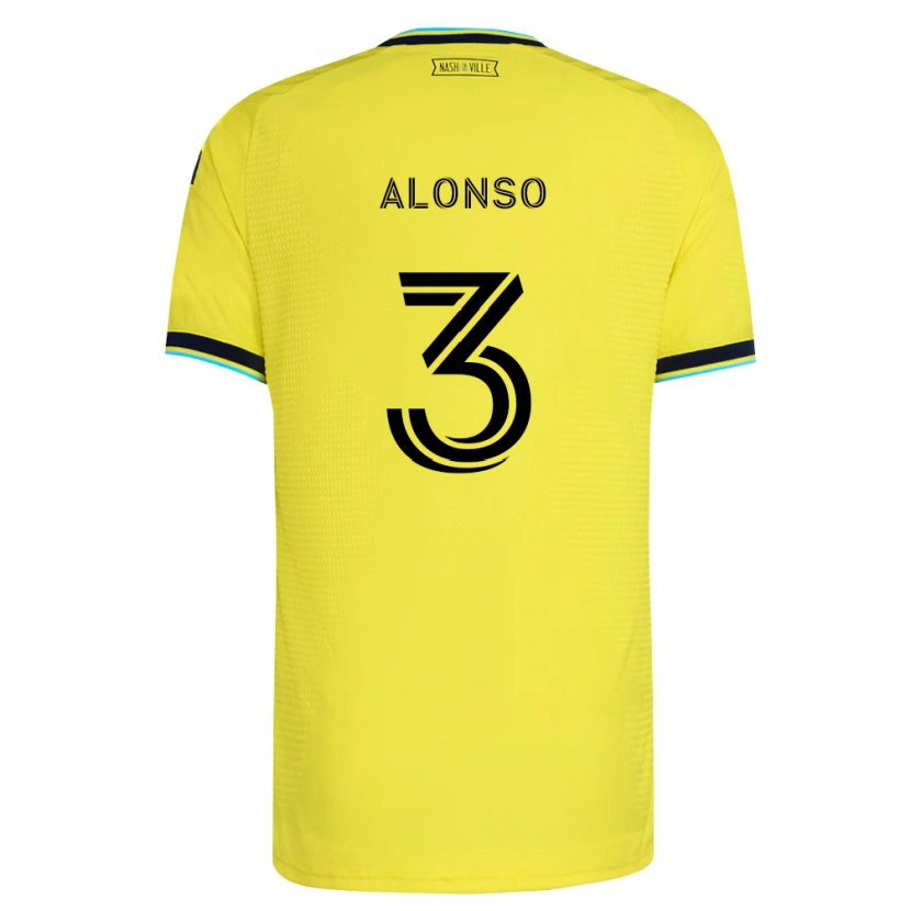 Danxen Kid Gabriel Alonso #3 Bright Yellow Navy Blue Home Jersey 2026/27 T-Shirt