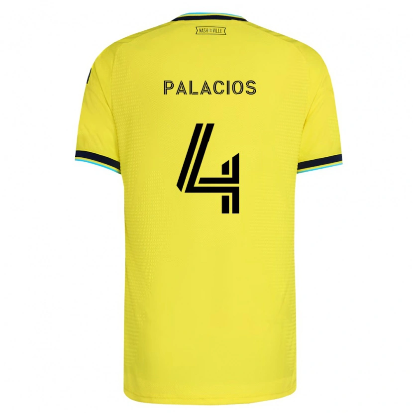 Danxen Kid Jeison Palacios #4 Bright Yellow Navy Blue Home Jersey 2026/27 T-Shirt