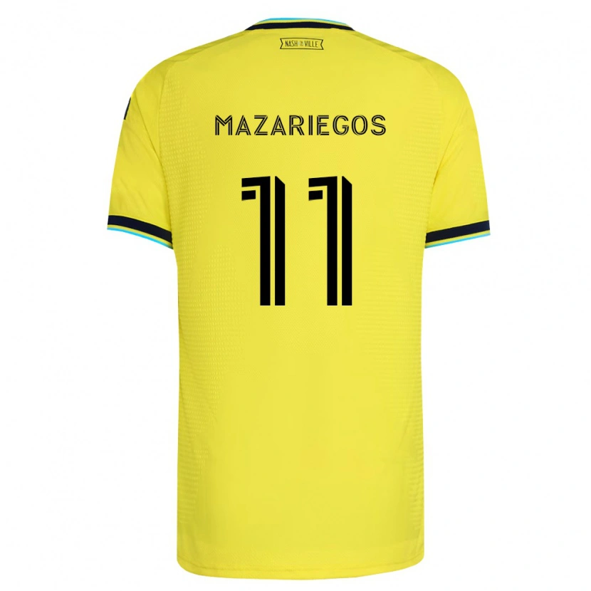 Danxen Kid Jacob Mazariegos #11 Bright Yellow Navy Blue Home Jersey 2026/27 T-Shirt