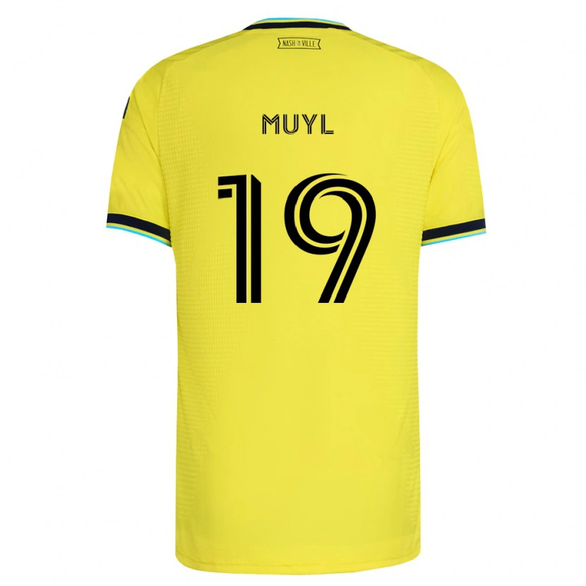 Danxen Kid Alex Muyl #19 Bright Yellow Navy Blue Home Jersey 2026/27 T-Shirt