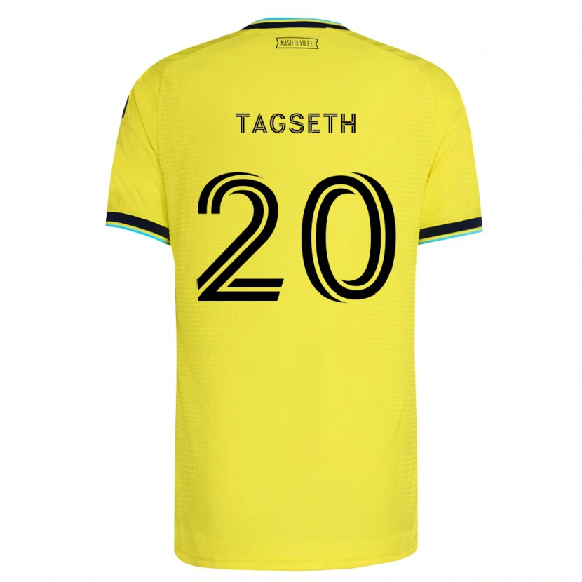 Danxen Kid Edvard Tagseth #20 Bright Yellow Navy Blue Home Jersey 2026/27 T-Shirt