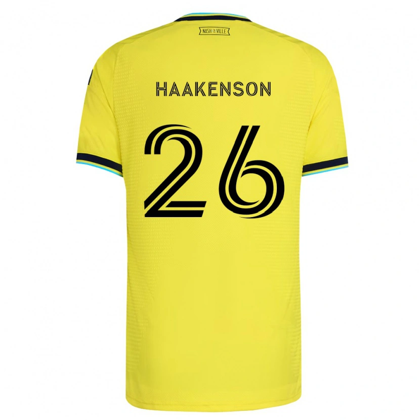 Danxen Kid Luke Haakenson #26 Bright Yellow Navy Blue Home Jersey 2026/27 T-Shirt