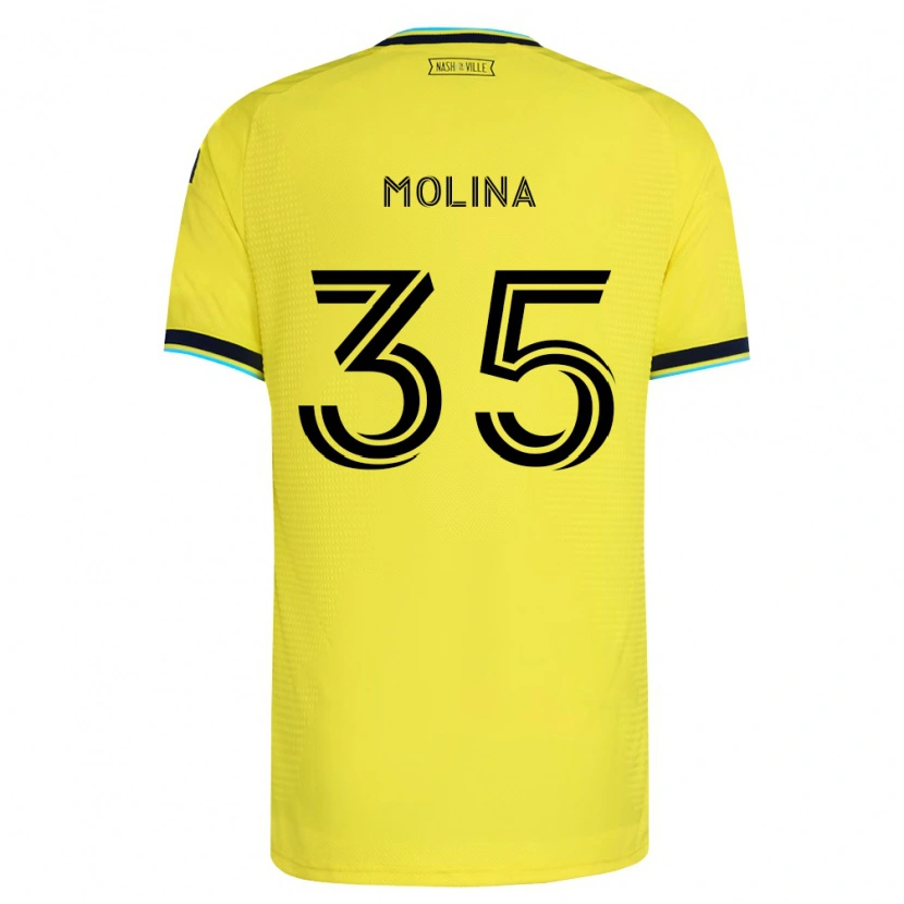 Danxen Kid Malachi Molina #35 Bright Yellow Navy Blue Home Jersey 2026/27 T-Shirt