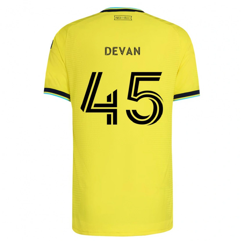 Danxen Kid Liam Devan #45 Bright Yellow Navy Blue Home Jersey 2026/27 T-Shirt
