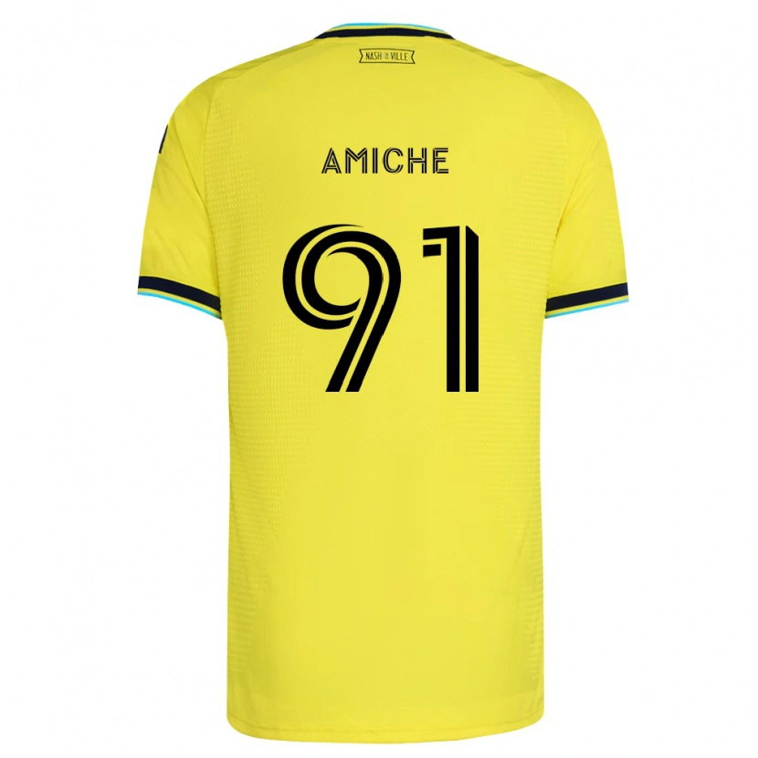 Danxen Kid Kemy Amiche #91 Bright Yellow Navy Blue Home Jersey 2026/27 T-Shirt