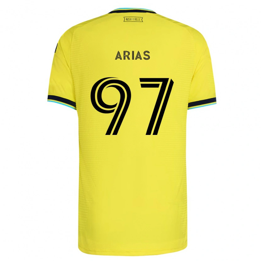 Danxen Kid Emmanuel Arias #97 Bright Yellow Navy Blue Home Jersey 2026/27 T-Shirt