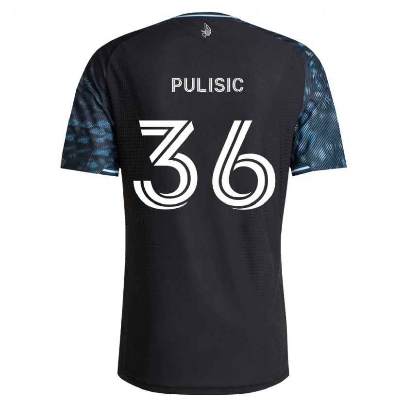 Danxen Kid Will Pulisic #36 Black White Home Jersey 2026/27 T-Shirt