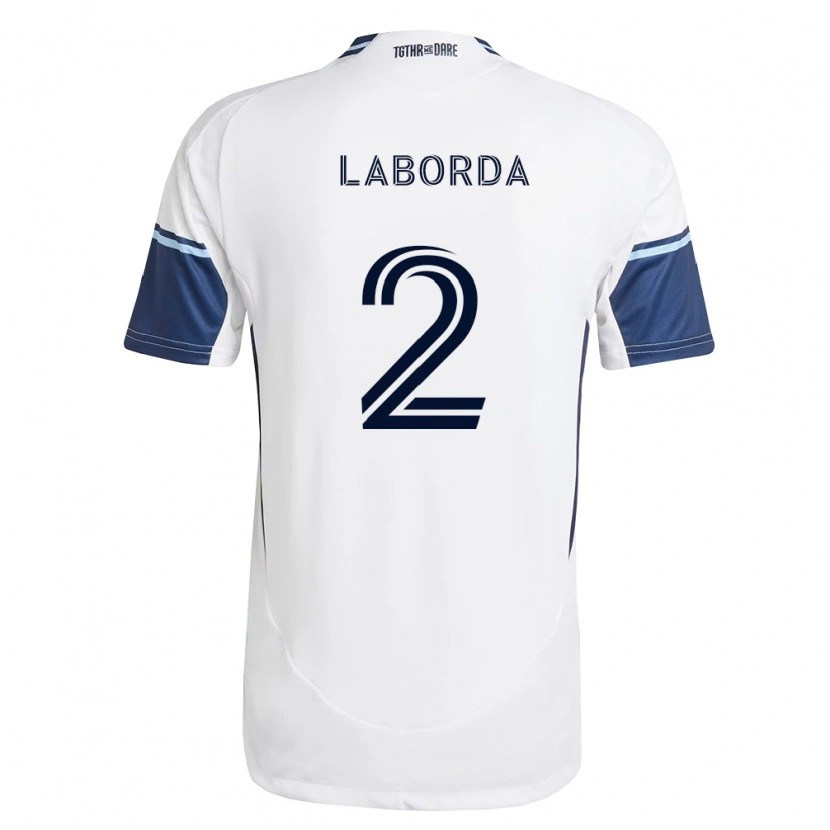 Danxen Kid Mathías Laborda #2 White Royal Blue Home Jersey 2026/27 T-Shirt