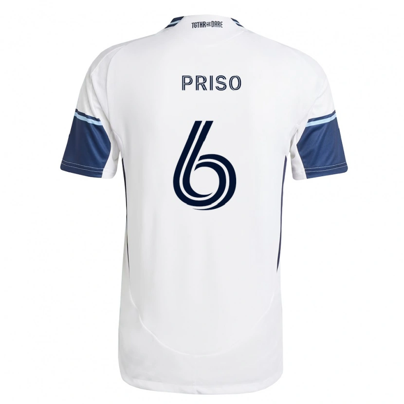 Danxen Kid Ralph Priso #6 White Royal Blue Home Jersey 2026/27 T-Shirt