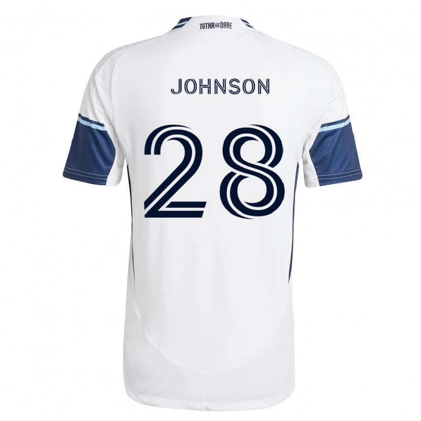 Danxen Kid Tate Johnson #28 White Royal Blue Home Jersey 2026/27 T-Shirt