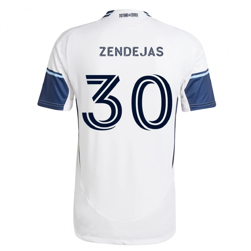Danxen Kid Adrián Zendejas #30 White Royal Blue Home Jersey 2026/27 T-Shirt