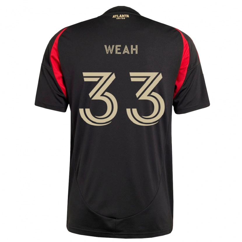 Danxen Kid Patrick Weah #33 Black Red Home Jersey 2026/27 T-Shirt