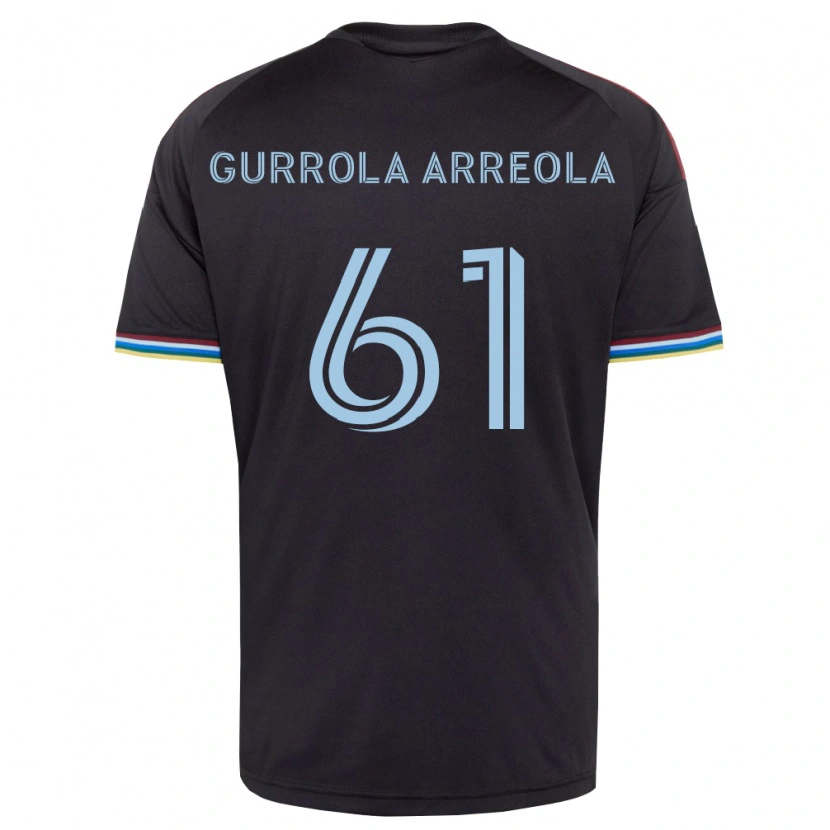 Danxen Kid Diego Gurrola Arreola #61 Black Sky Blue Home Jersey 2026/27 T-Shirt