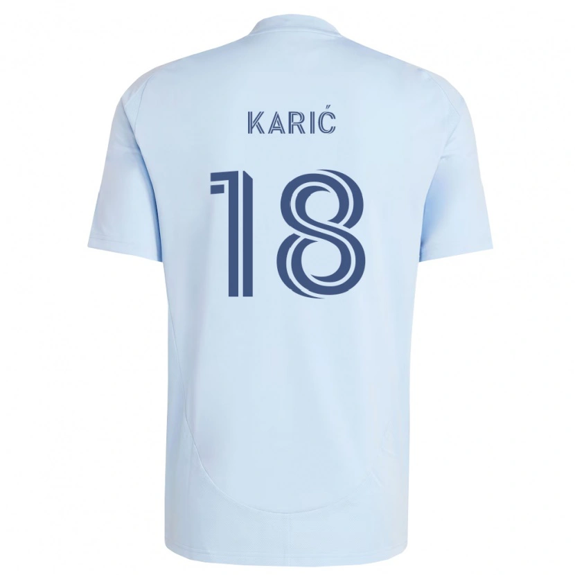Danxen Kid Emir Karić #18 Light Blue Light Grey Home Jersey 2026/27 T-Shirt