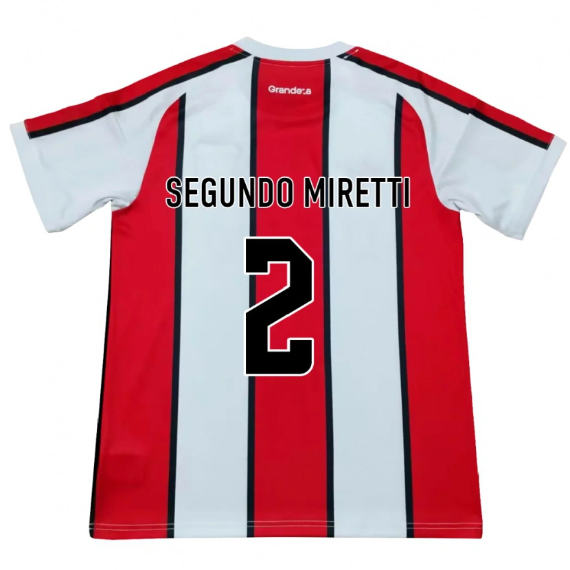 Danxen Kid Juan Segundo Miretti #2 White Red Black Away Jersey 2026/27 T-Shirt