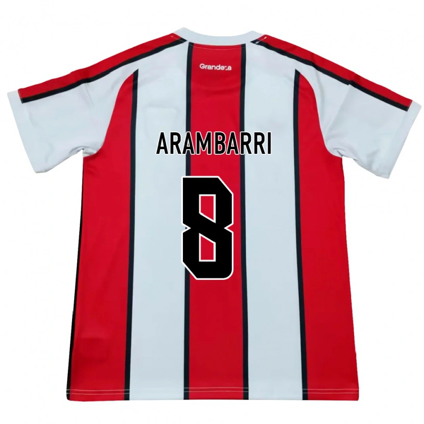 Danxen Kid Mauro Arambarri #8 White Red Black Away Jersey 2026/27 T-Shirt