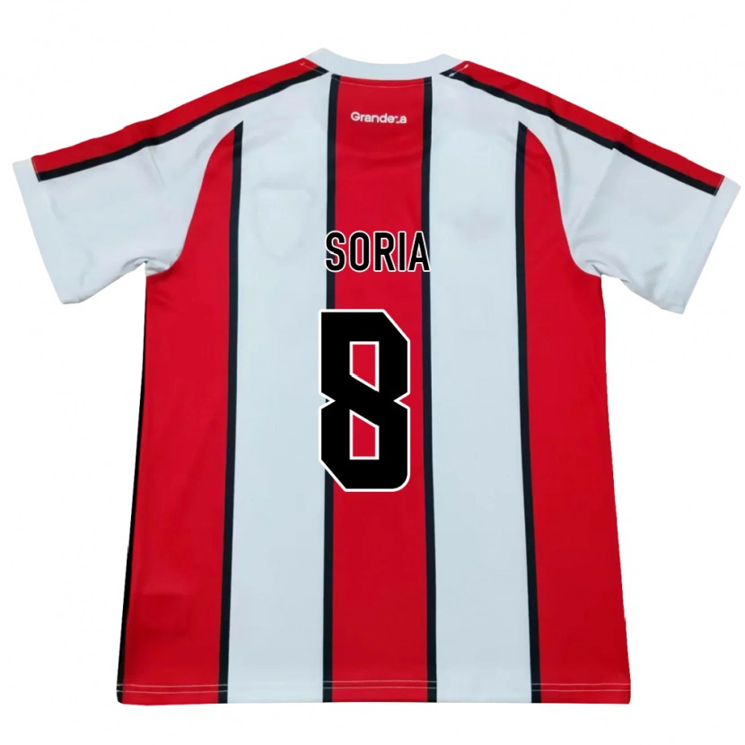 Danxen Kid Maximiliano Soria #8 White Red Black Away Jersey 2026/27 T-Shirt