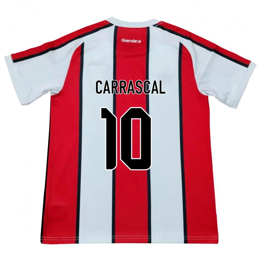 Danxen Kid Jorge Carrascal #10 White Red Black Away Jersey 2026/27 T-Shirt