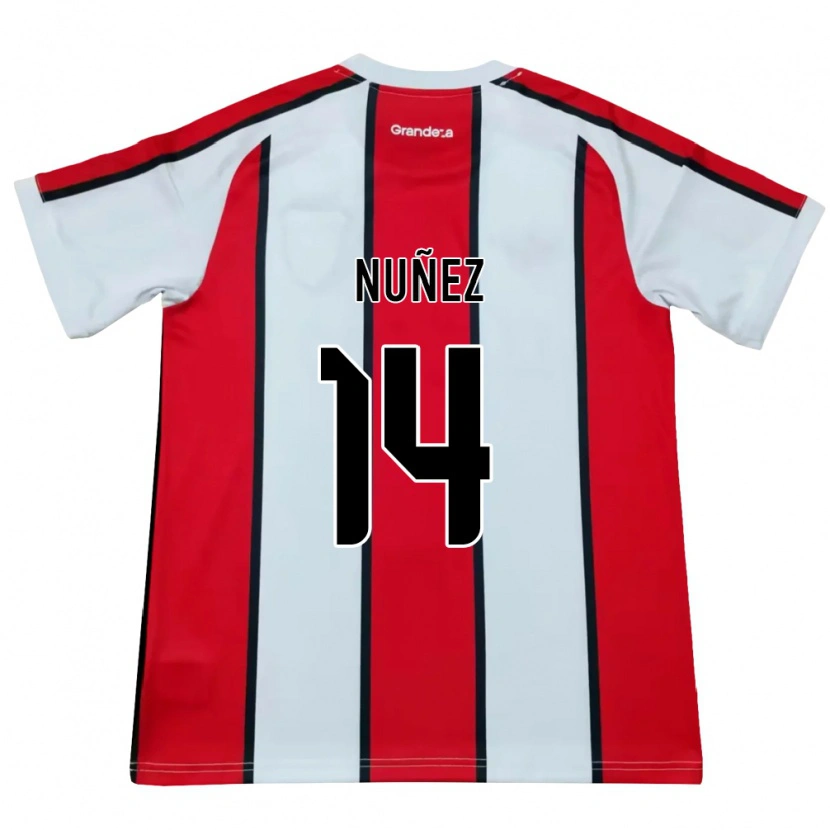 Danxen Kid Elias Nuñez #14 White Red Black Away Jersey 2026/27 T-Shirt