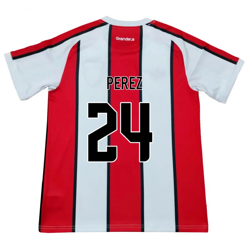 Danxen Kid Enzo Perez #24 White Red Black Away Jersey 2026/27 T-Shirt