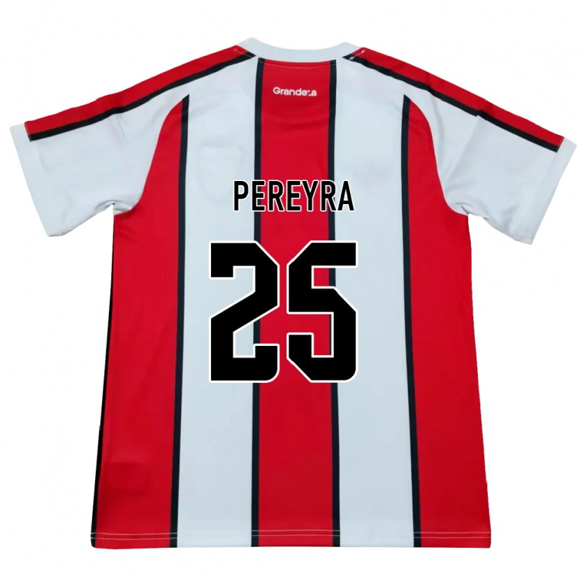 Danxen Kid Lautaro Pereyra #25 White Red Black Away Jersey 2026/27 T-Shirt