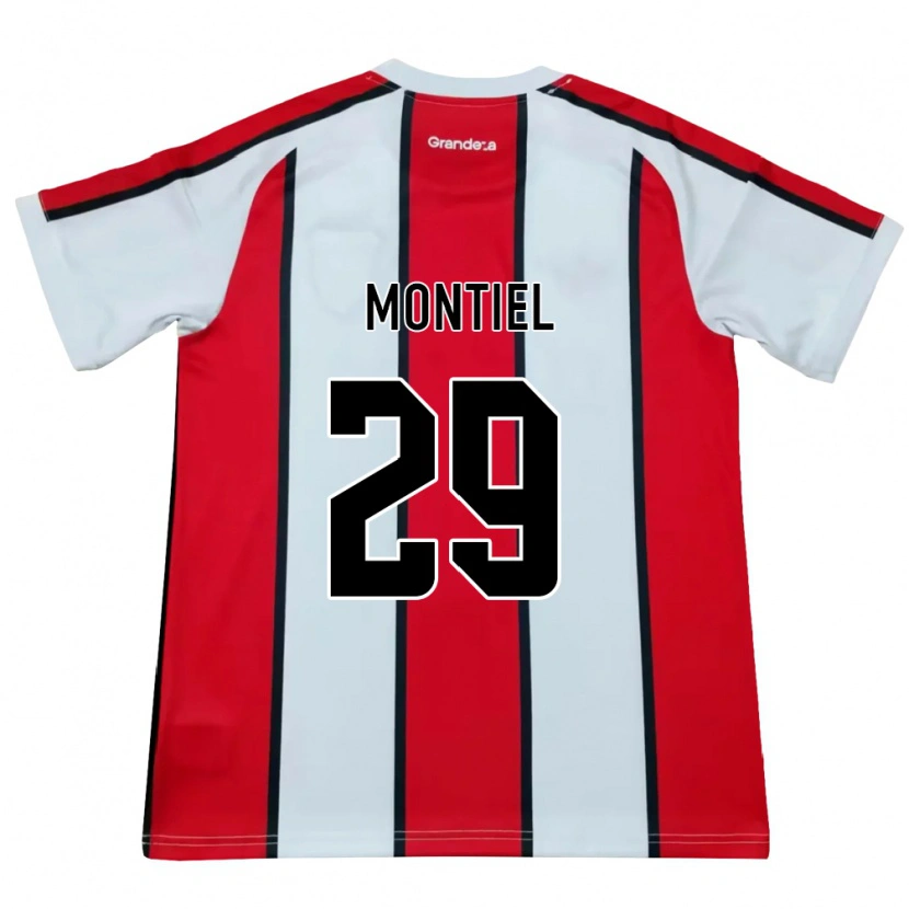 Danxen Kid Gonzalo Montiel #29 White Red Black Away Jersey 2026/27 T-Shirt