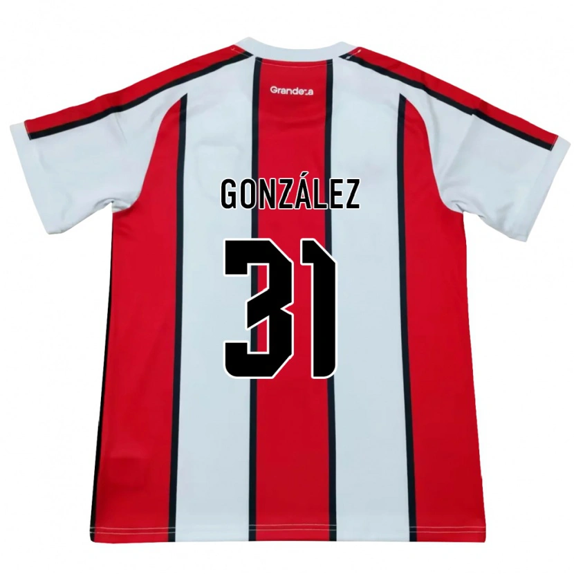 Danxen Kid Facundo González #31 White Red Black Away Jersey 2026/27 T-Shirt