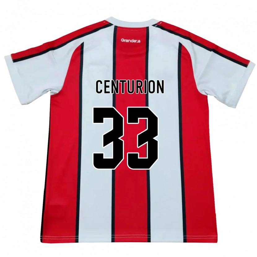 Danxen Kid Ezequiel Centurión #33 White Red Black Away Jersey 2026/27 T-Shirt