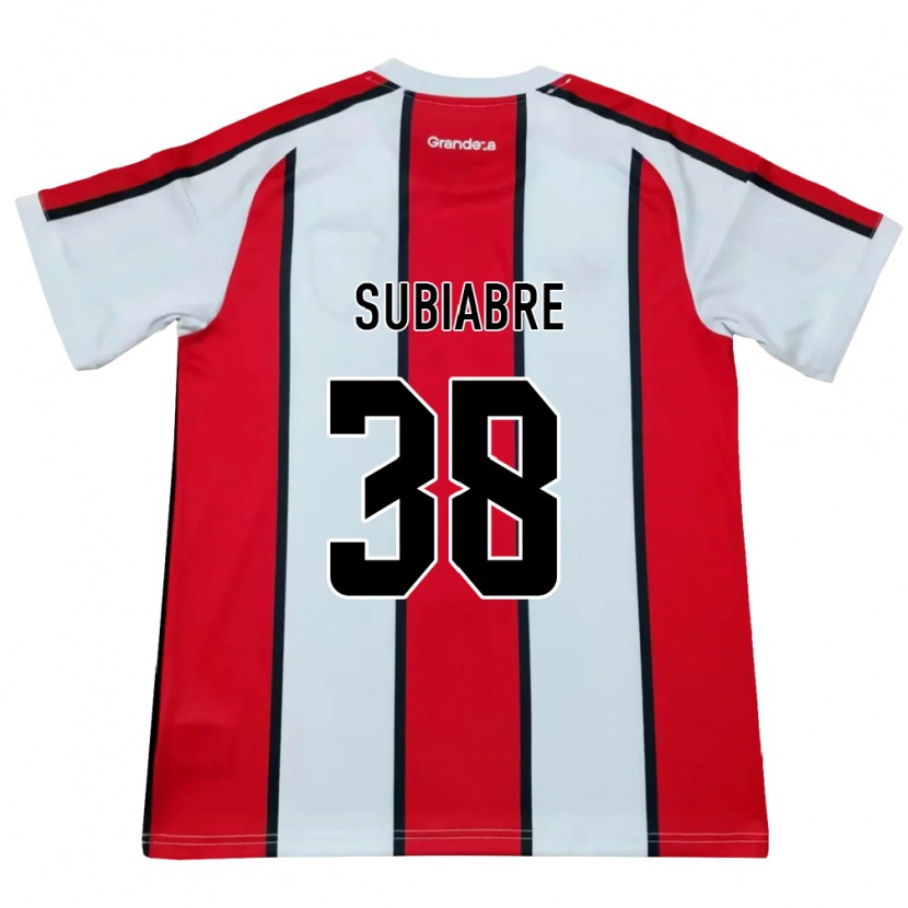 Danxen Kid Ian Subiabre #38 White Red Black Away Jersey 2026/27 T-Shirt