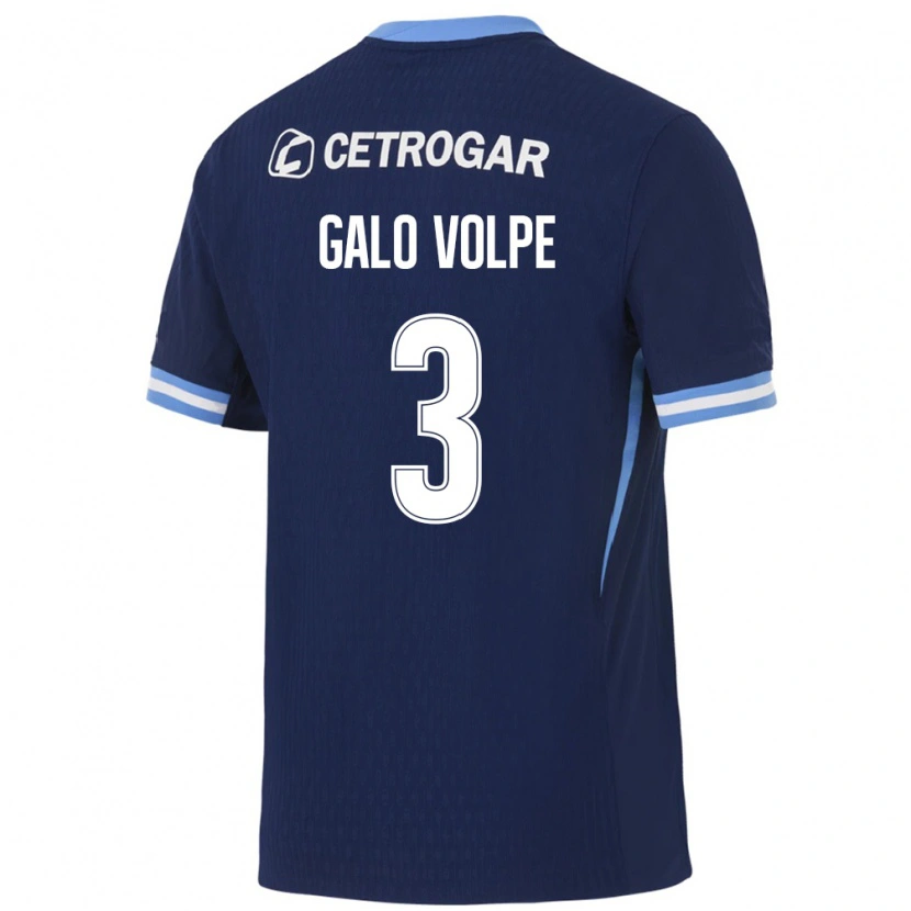Danxen Kid Galo Volpe #3 Royal Blue Light Blue White Away Jersey 2026/27 T-Shirt
