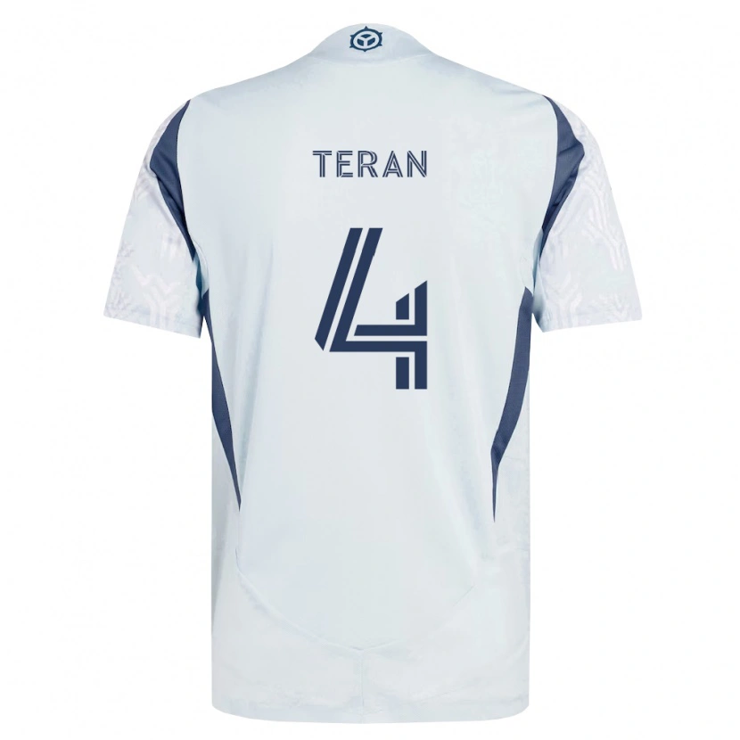 Danxen Kid Carlos Terán #4 Blue Gray White Away Jersey 2026/27 T-Shirt