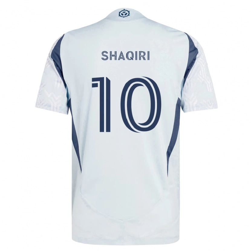 Danxen Kid Xherdan Shaqiri #10 Blue Gray White Away Jersey 2026/27 T-Shirt