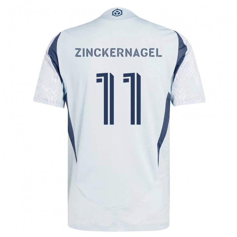 Danxen Kid Philip Zinckernagel #11 Blue Gray White Away Jersey 2026/27 T-Shirt