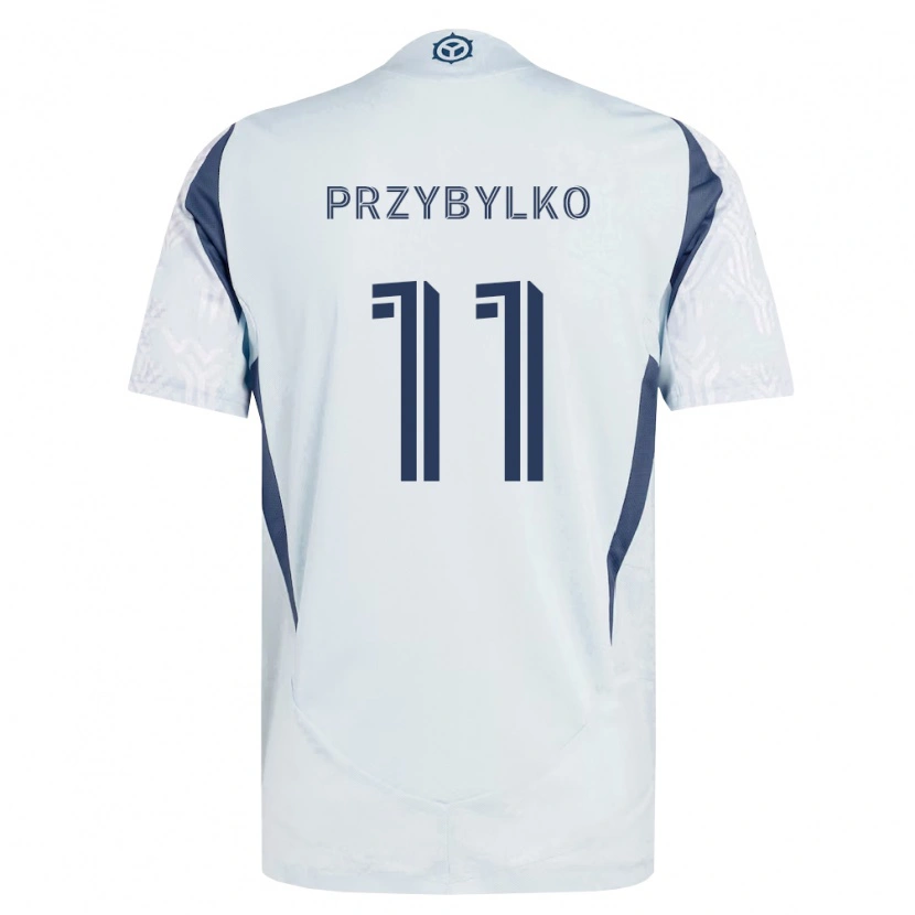 Danxen Kid Kacper Przybylko #11 Blue Gray White Away Jersey 2026/27 T-Shirt