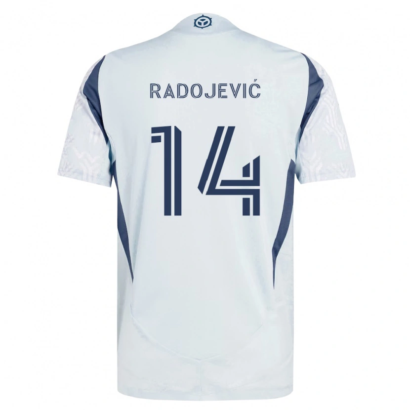Danxen Kid Viktor Radojević #14 Blue Gray White Away Jersey 2026/27 T-Shirt