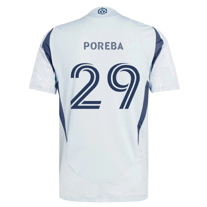 Danxen Kid David Poreba #29 Blue Gray White Away Jersey 2026/27 T-Shirt