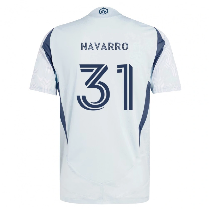 Danxen Kid Federico Navarro #31 Blue Gray White Away Jersey 2026/27 T-Shirt