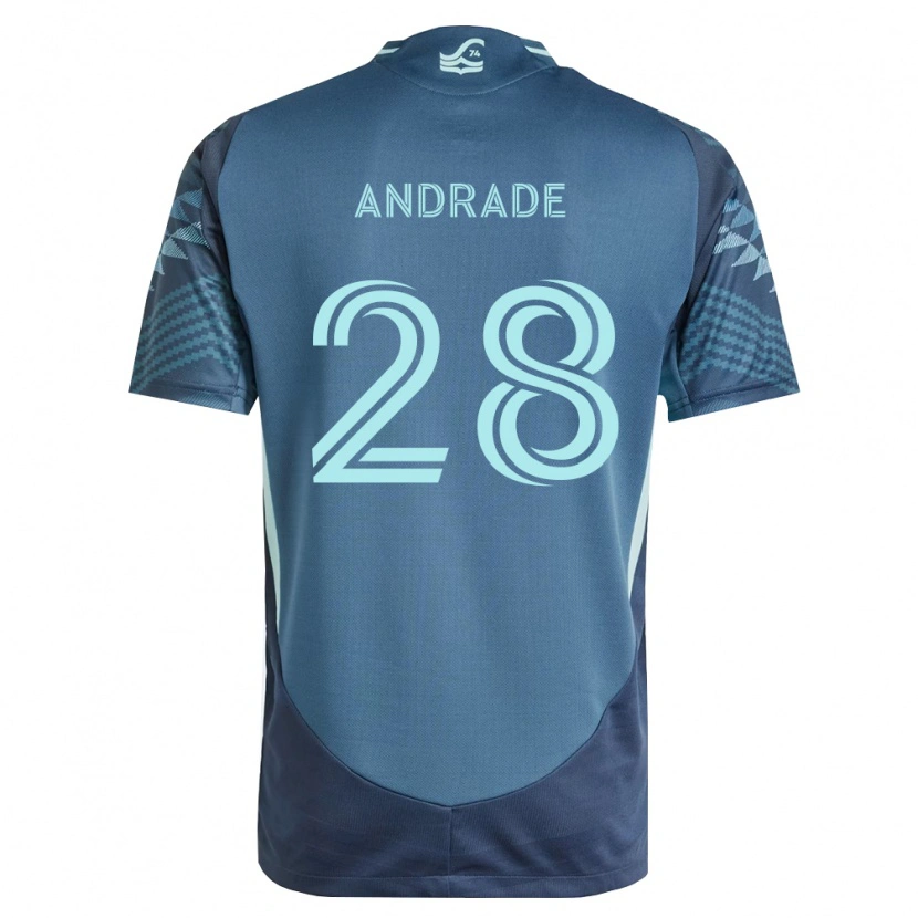 Danxen Kid Yeimar Gómez Andrade #28 Navy Blue Green Away Jersey 2026/27 T-Shirt