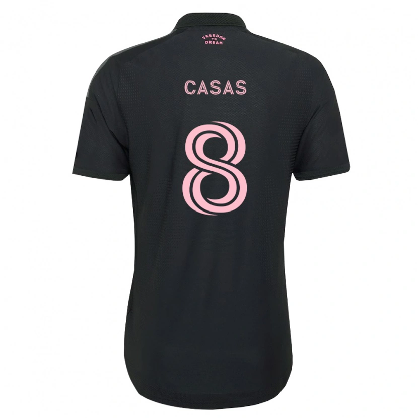 Danxen Kid Pep Casas #8 Pink Black White Away Jersey 2026/27 T-Shirt