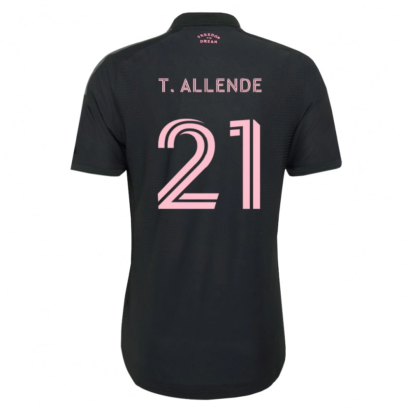 Danxen Kid Tadeo Allende #21 Pink Black White Away Jersey 2026/27 T-Shirt