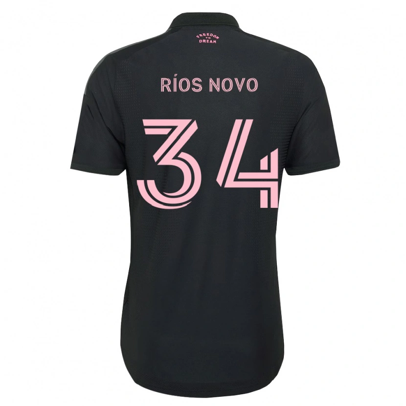 Danxen Kid Rocco Ríos Novo #34 Pink Black White Away Jersey 2026/27 T-Shirt